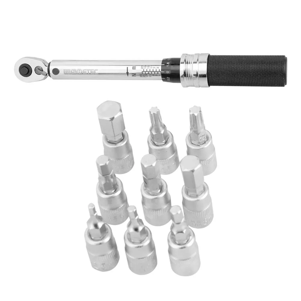 

1/4" DR 1-25Nm Mini Adjustable Bike Torque Wrench Set Tools Kit Ratchet Mechanical Torque Spanner Manual AlloyWrenches