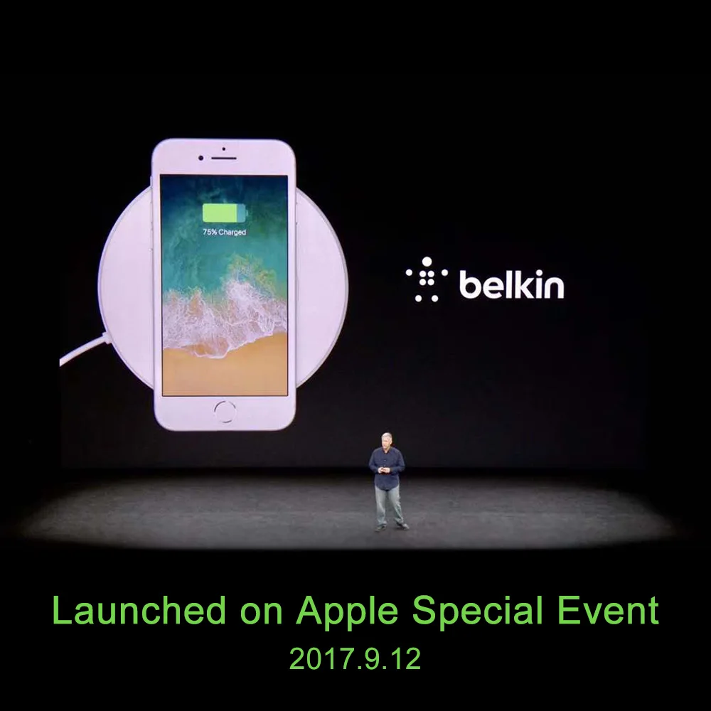 Belkin оригинальный 7 5 Вт BOOST Беспроводной зарядного устройства для iPhone XS Max 8 Plus samsung
