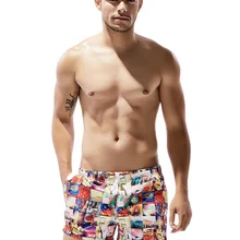 B мужской летний купальник с принтом, спортивные тренды, пляжный, для серфинга, для отдыха, купальник с завязками zwembroek heren sunga masculina