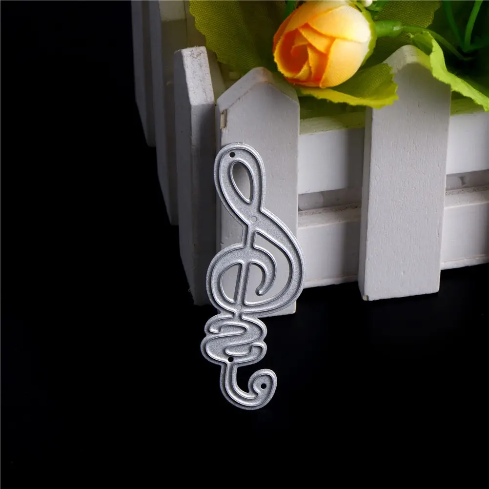 

6*2cm Musical Note Metal Steel Dies Cutting For Scrapbooking Die Cuts Embossing Folder DIY Metal Craft