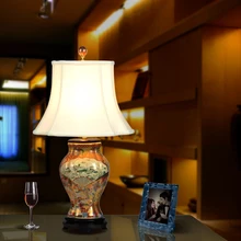 Художественная китайская фарфоровая Керамическая Настольная лампа для спальни, гостиной, свадьбы, настольная лампа Jingdezhen, Офисная настольная лампа