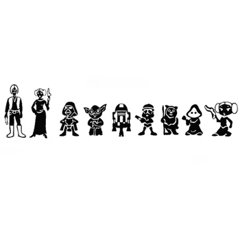 

7x30cm Family Character Vinyl Stickers Car Decal Window Art Bumper Car Rear windshield Decor Unique T105