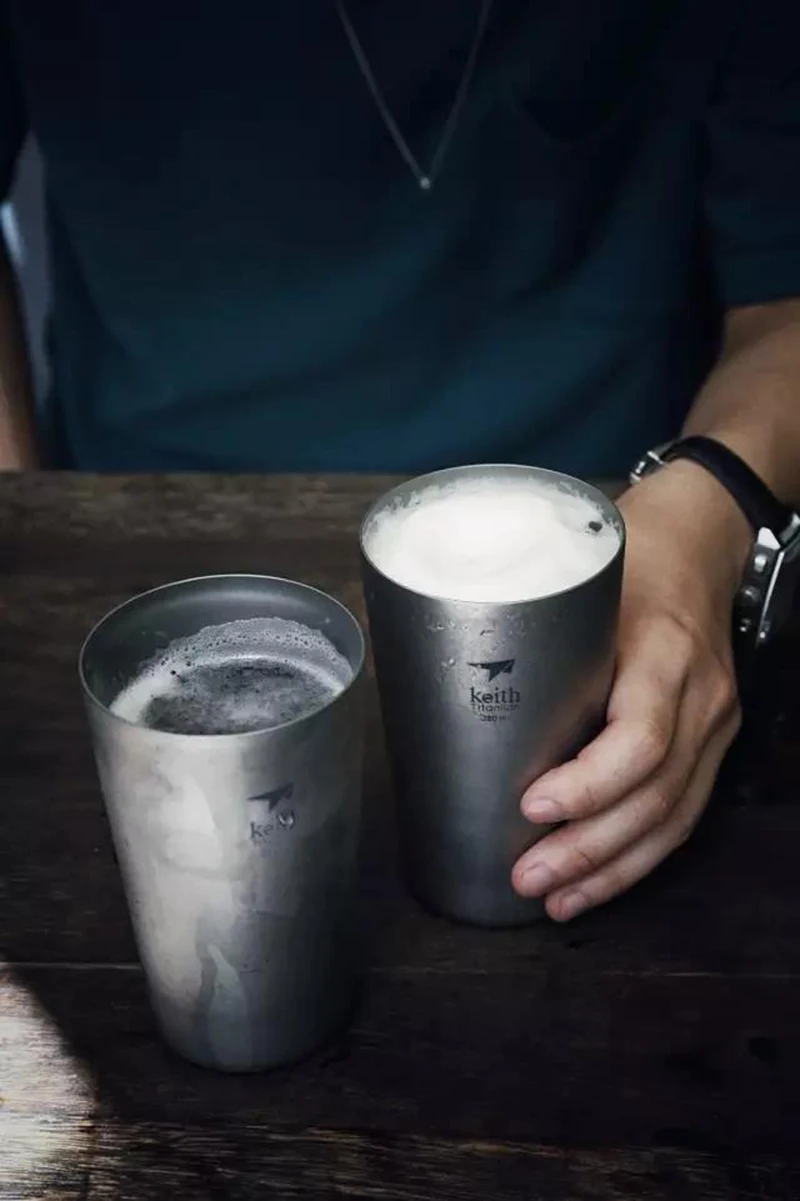 Caneca de Café do Copo de Chá Canecas de Viagem de Acampamento ao ar Livre de Beber para o Chá de Café Festa de Natal Keith Titanium Caneca Cerveja Suprimentos Bar 21 Esporte e Lazer
