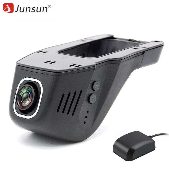 Junsun видеорегистратор Видеорегистраторы регистратор тире Камера Cam FHD 1080 P видео Регистраторы видеокамер Ночь Версия 96655 IMX322 Wi-Fi gps Logger камера