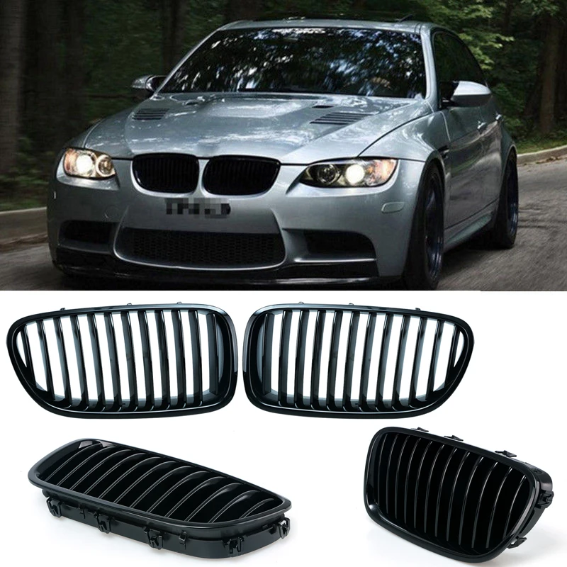 

1 Pair Gloss Black Front Kidney Grille Grills For BMW F10 F11 F18 5 Series M5 Saloon 2010-2015 Car Racing Grille P8