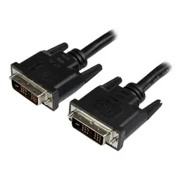 StarTech.com кабель de 1,8 м DVI-D de обвивать Unico-мачо, DVI-D, Negro, Cloruro де polivinilo (ПВХ)