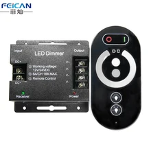 DC12-24V 6A/CH 3 Canales de Corteza de Hierro de Un Solo Color LED RF Controlador Táctil Controlador Remoto De Un Solo Color Luz de Tira del LED