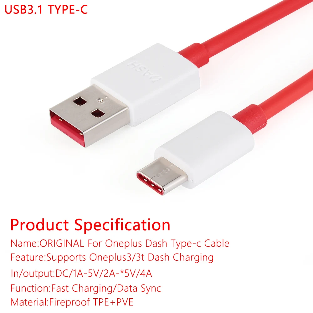 Oneplus 6T Dash зарядный кабель USB 3,1 type C для One Plus 3 3t 5T 6 4A быстрая Высокоскоростная зарядка 100 см кабель для передачи данных