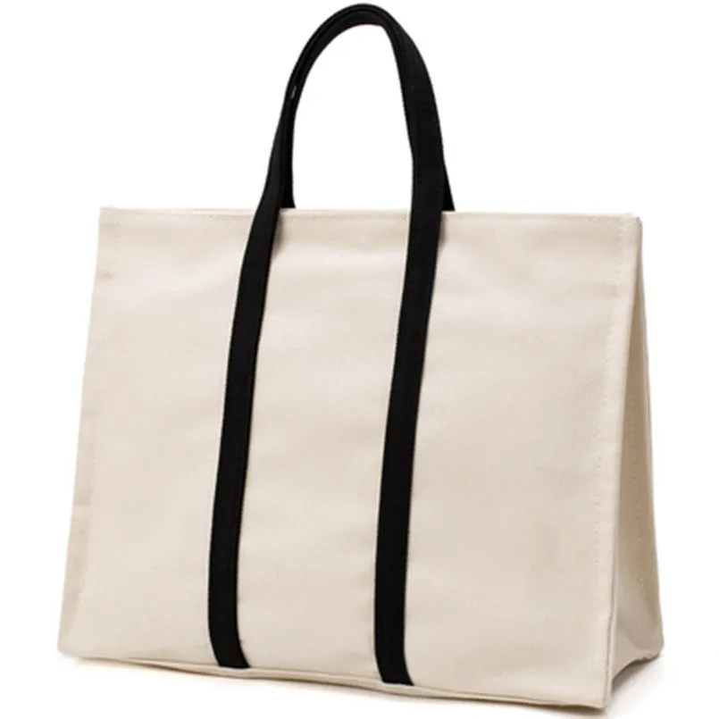 

Waterproof thick canvas women business handbag file bag document package Casual large briefcase handbag female canvas office bag