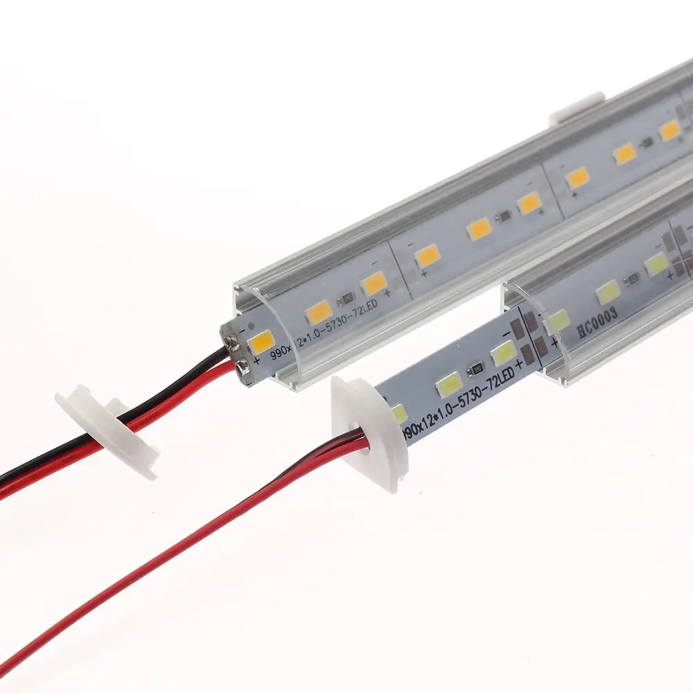 10 قطع dc12v 50 سنتيمتر ستريت ركن الصمام شريط ضوء 5730 لتر شكل الألومنيوم الشخصي 5730 بقيادة قطاع الصعب ضوء المطبخ ضوء