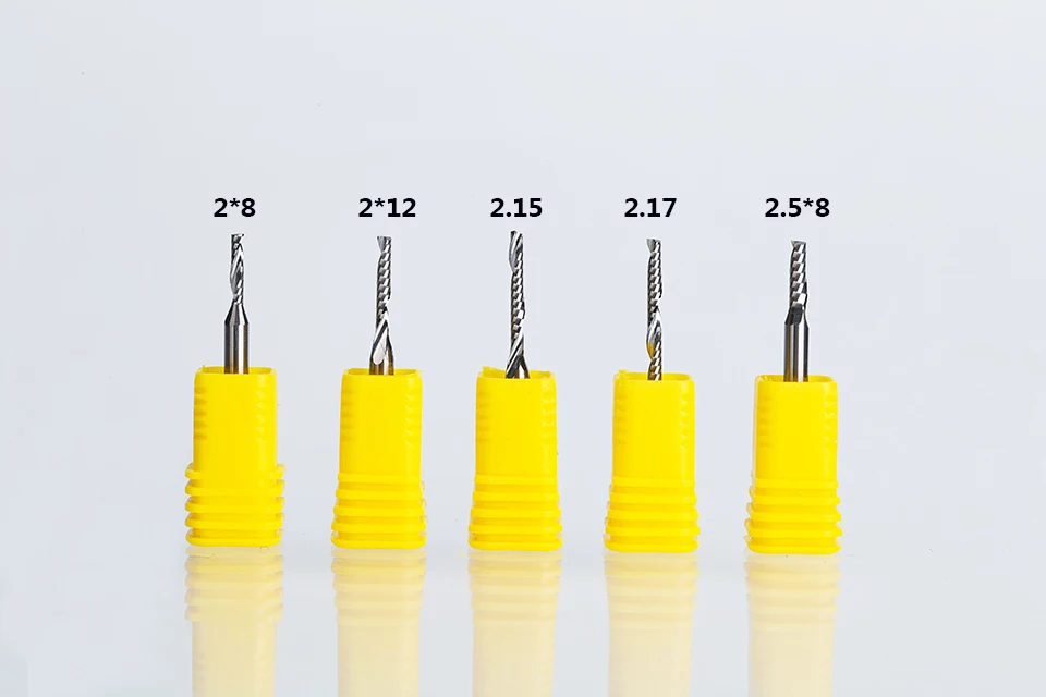 HUHAO 5 шт./лот Карбид гравировальный резак Высокое Качество Одна Флейта Спираль 3,175 мм ЧПУ фрезы акрил ПВХ Дерево Фрезы