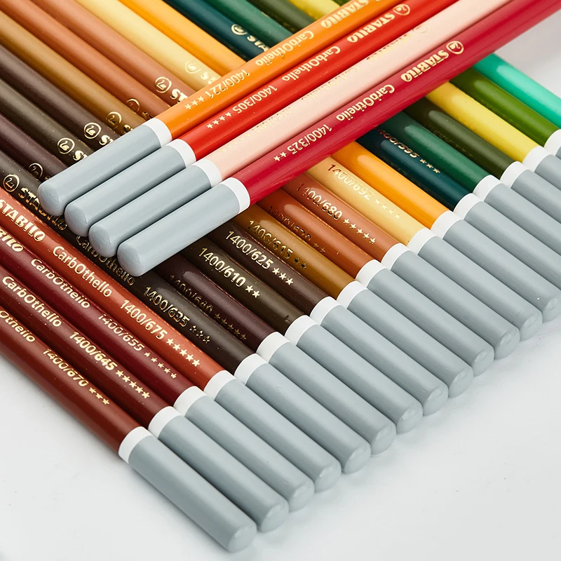 12-Color Set Stabilo CarbOthello Chalk-Pastel Colored Pencil 4.4 mm