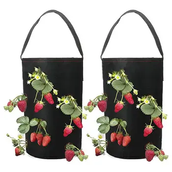 

Garden Supplies Felt Planting Bag Hanging Strawberry Planting Nonwoven Bare Root Container Flower Seedling Flower Pots Planters