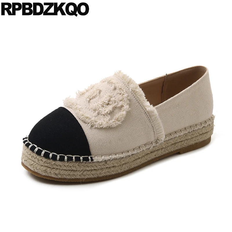 cheap shoes slip on chinese breathable round toe casual women hemp ladies canvas espadrilles ...