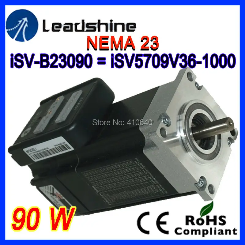 Leadshine NEMA 23 90W integrated servo motor iSV-B23090 (equal to Leadshine iSV5709V36) integrate with 1000 line encoder + drive