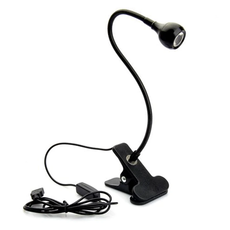 

Flexible USB Rechargeable LED Light Clip-on Bed Table Desk Study Reading Lamp