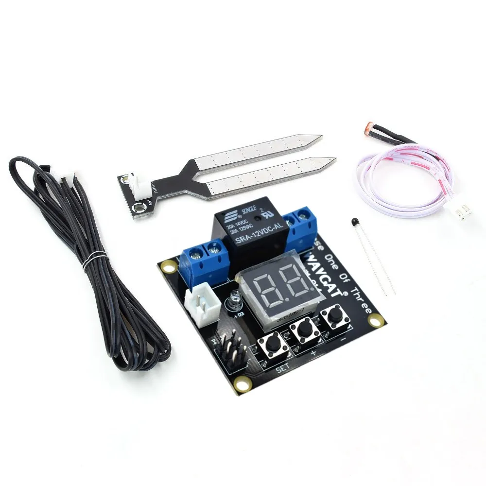 

VHM-014 Humidity Controller Soil Sensor Module 20-99%RH Automatic Control Irrigation Computer System Red Digital Display Module