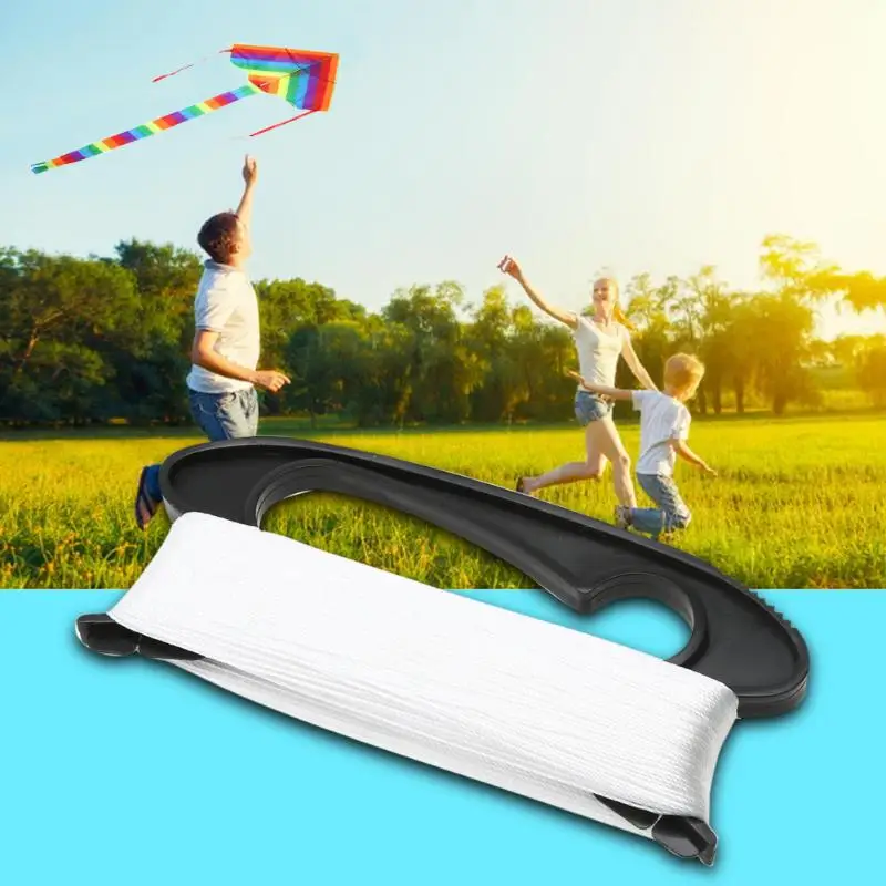 

100m White Color Line Durable D Shape Board Flying Kite Line Flying Toy Practical Flying Kite Accessory for Kites Lover Gift