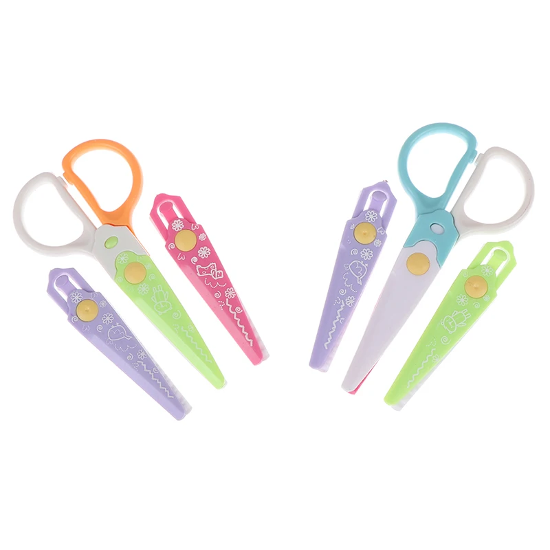 1 шт. Пластиковые Милые Детские ручные безопасные ножницы цветные Обучающие Развивающие игрушки для детского сада детские искусство и