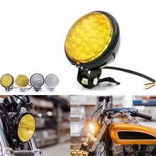 35 W Del Motociclo HA CONDOTTO il Faro Universale Moto Retro Del Faro DC 12 V Motorino Spotlight Rotonda Motor Vintage Anteriore Luci Lampade