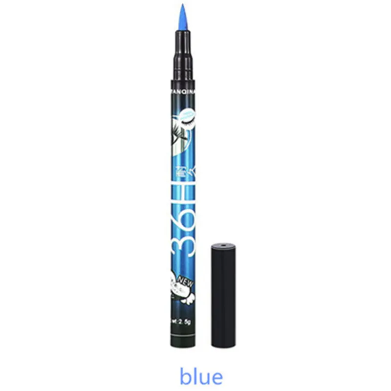 Новая дешевая водостойкая черная жидкая подводка для глаз, карандаш для макияжа, Косметическая Помада для бровей - Цвет: 3 bule