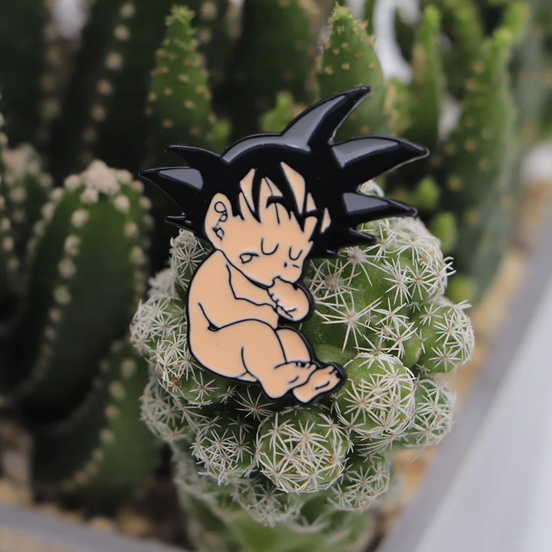 Мультфильм аниме-броши для мужчин DRAGON BALL эмалированные булавки для детей нагрудные булавки "Сумка" джинсовая куртка значок Wukong Детская Брошь SC4788