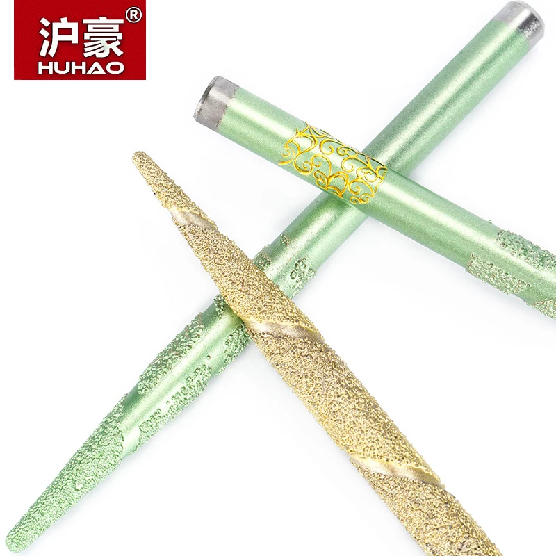  HUHAO 1PC Diamond Engraving Machine Router Bits Metallurgical Fused Stone Carving Cutter Tools Embo