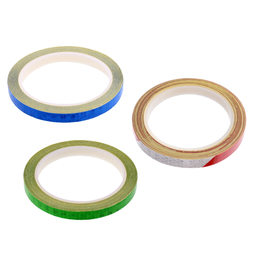 

3 Rolls of 8m Roll MTB Bike Motorcycle Wheel Reflective Sticker Bicycle Rim Luminous Tape for Bike Safety Bicycle Accessories