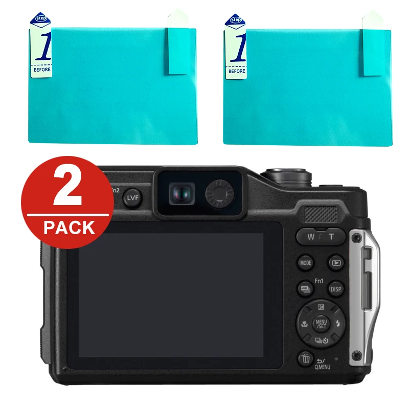 

2x LCD Screen Protector Protection Film for Panasonic Lumix DC-TS7 DC-FT7 TS7 FT7 TS7K FX80 LX5 G5 GF5 GF3 GX1 FX700 GF6
