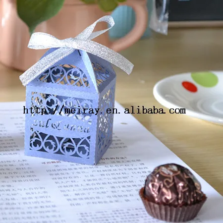 paper packaging for wedding event and party supply, laser cut candy box chocolate sweet personalized