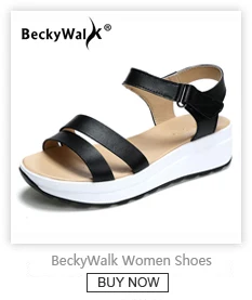 BeckyWalk/летние женские Вьетнамки; сандалии на плоской подошве; повседневные сандалии из натуральной кожи; женская пляжная обувь; женские шлепанцы; WSH2856