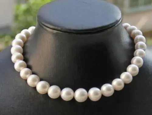 

CHARMING 18" 9-10 MM NATURAL SOUTH WHITE PEARL NECKLACE AAA