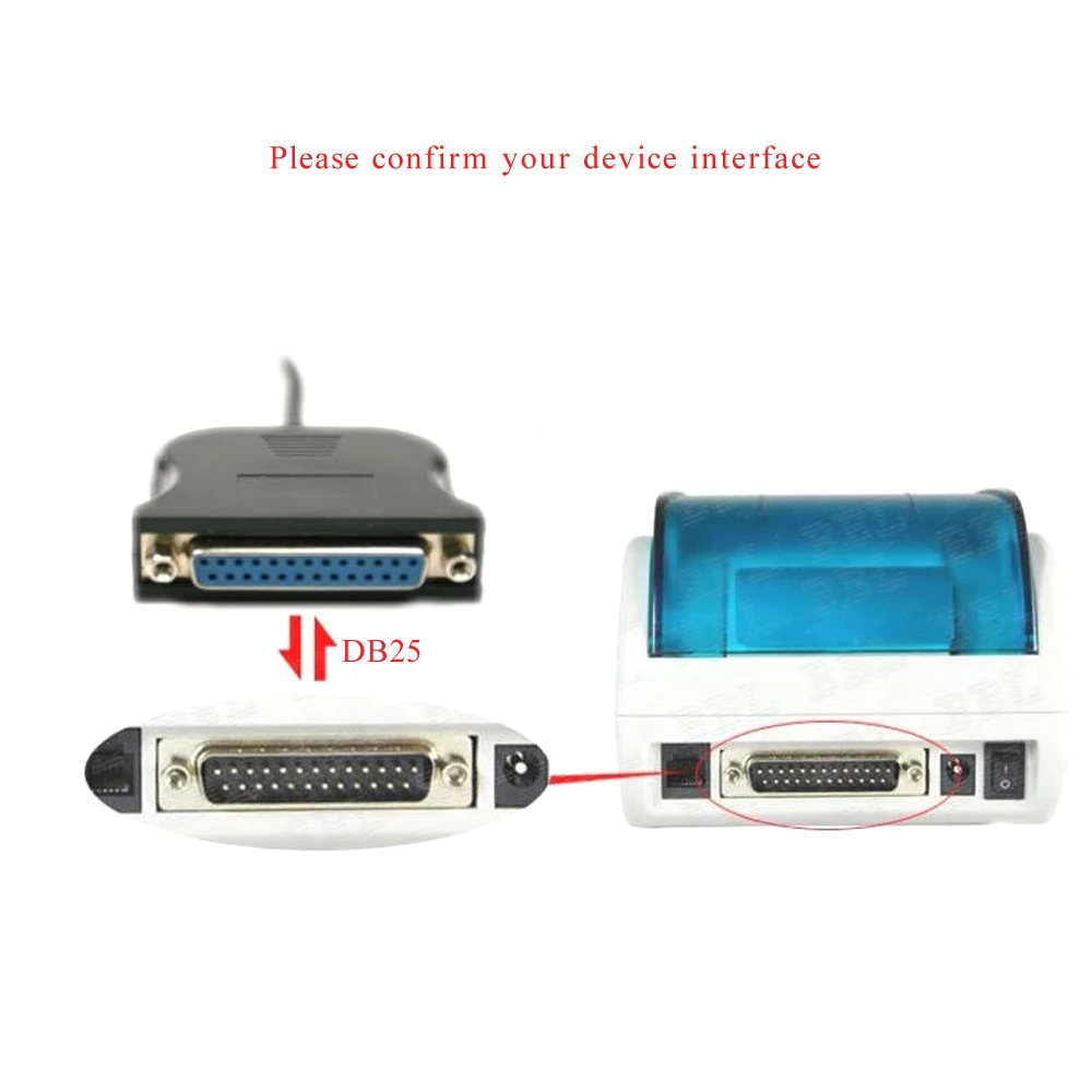 200 штук usb-25 Pin DB25 параллельно Порты и разъёмы Кабель USB к 25 Pin DB25 параллельный кабель адаптера принтера для портативных ПК