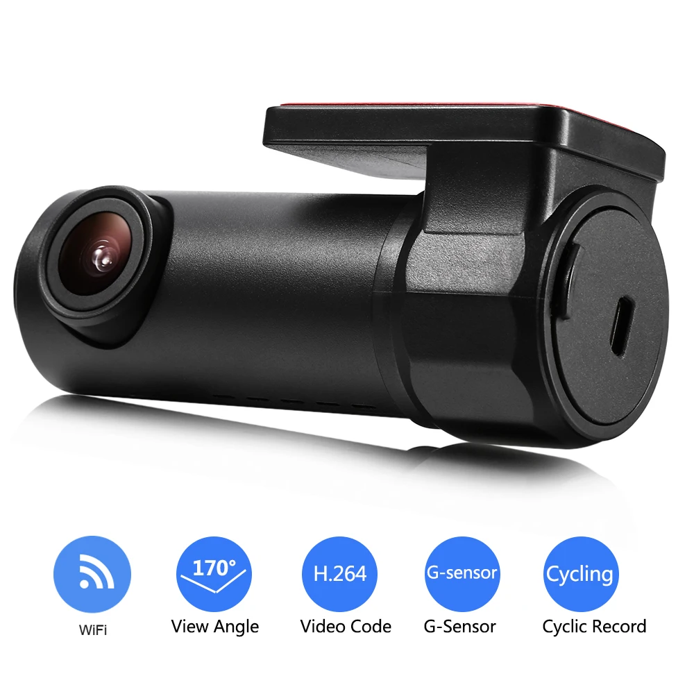 

S600 Mini Car DVR Dash Camera WiFi Dashcam 170 Degree Wide Lens Night Vision Driving Video Recorder Cycle Recording G-sensor