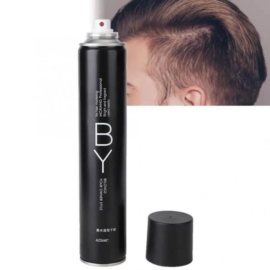 

420ml Men Women Hair Styling Srapy Long-lasting Strong Hold Fluffy Hair Fixing Hairspray Pleasant Smell Hair Mist Spray
