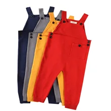 Вязаный комбинезон для новорожденных мальчиков и девочек, комбинизон с лямками, комбинезоны, комбинезоны без рукавов с карманами для маленьких мальчиков и девочек