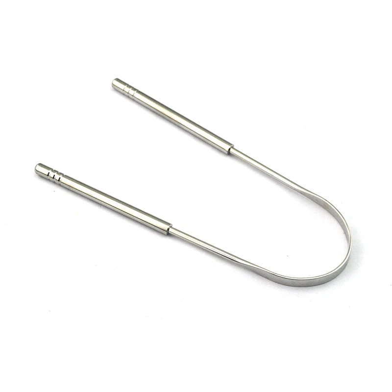 Murah 1 Pcs Pembersih Lidah Stainless Steel Silika Menangani Pengikis Lidah Oral Kebersihan Gigi Membersihkan Lidah Sikat Perawatan Mulut