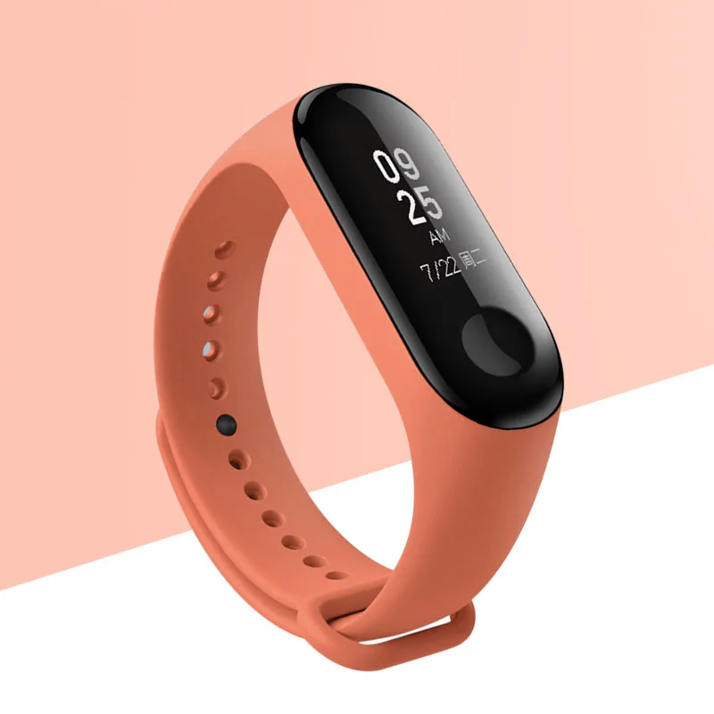 Ремешок для Xiaomi mi 3 4, силиконовый браслет для mi Band 3, умные часы, цветной сменный Браслет - Цвет: Brown