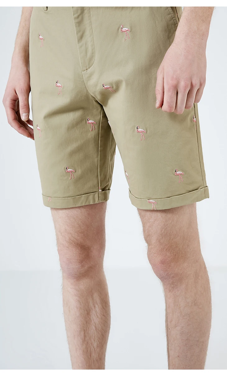 SELECTED Men's Animal Embroidery Pattern Shorts S|4192SH544 smart casual shorts