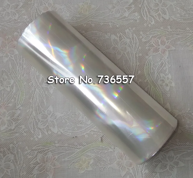 Holográfico da Folha Carimbo Quente Transparente Liso no Papel ou Plástico 16cm x 120m Y05 7 High Quality Material escolar e de escritório