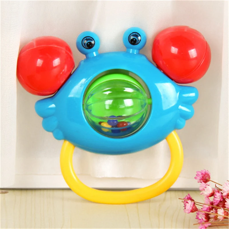 Baby Bell Toys Cute Crabs Gripping Rattle Toy Handbell Musical