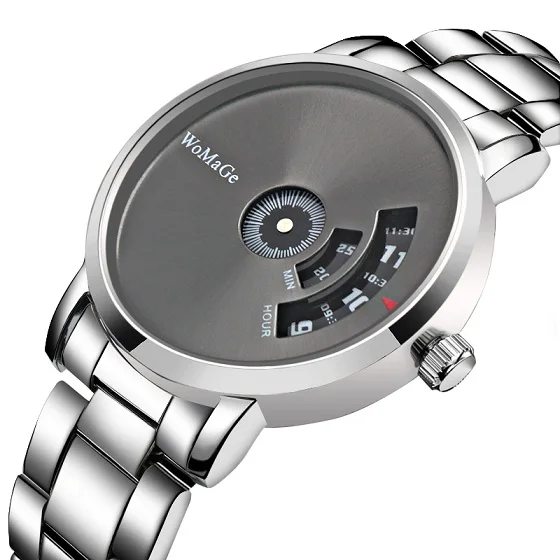 WoMaGe мужские часы модные роскошные спортивные наручные часы для мужчин Montre Homme мужские часы reloj hombre Relogio Masculino - Цвет: Серый