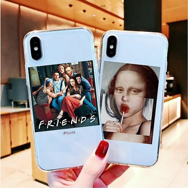 

Art Paintings The Birth Of Venus Phone Case For iPhone XS MAX XR Case Mona Lisa Van Gogh For iPhone 7 8 6 Plus Vintage Art Cover