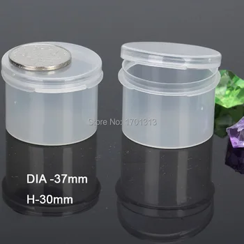 

10pcs/lot small round plastic box transparent PP plastic container storage box for Screws jewelry coins earphone electric wires