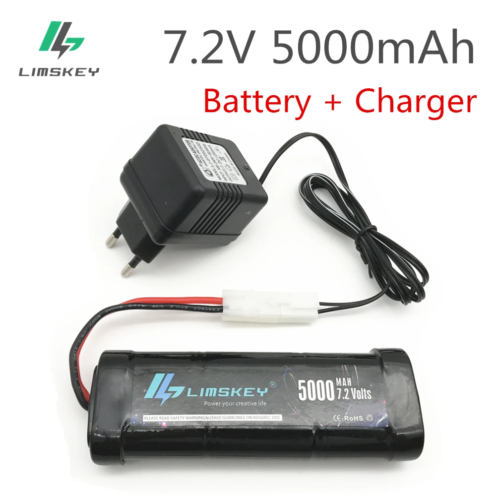 Limskey 7.2V 5000mAh Ni MH Battery Pack Tamiya Plug With