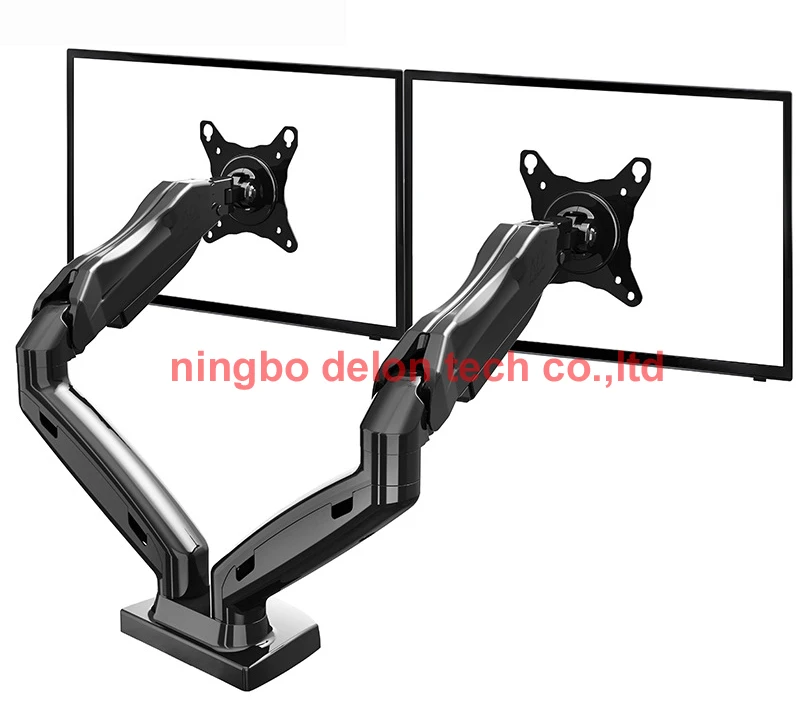 Prix pour NB F160 27 "full motion air presse vérin à gaz double lcd tv montage double écran 360 rotation 2 moniteur de bureau titulaire de support support Prix pour NB F160 27 "full motion air presse vérin à gaz double lcd tv montage double écran 360 rotation 2 moniteur de bureau titulaire de support support