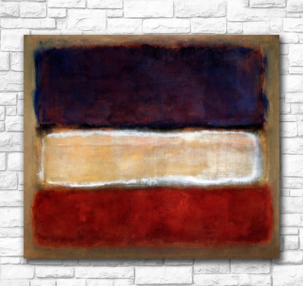 Настенные картины для гостиной абстрактная Марка Rothko Untitled (фиолетовый белый и