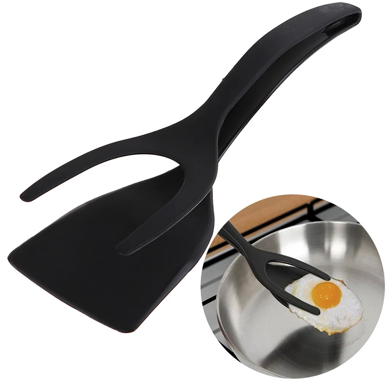 

Non-Stick Fried Egg nylon Turners Cooking Turner Kitchen Utensils Bread Tongs Multifunctional Cooking Tool