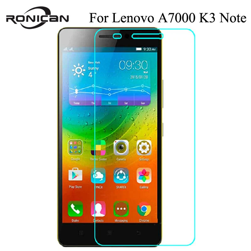 

For Lenovo A7000 Tempered Glass Screen Protector 9H Safety Protective Film On K3 Note A 7000 Dual Sim Plus pelicula de vidro