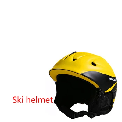 Лыжный шлем+ двухслойные очки интегрально-Литые лыжные лыжи/сноуборд/скейт/скейтборд/шпон шлем+ противотуманные лыжные очки - Цвет: 35